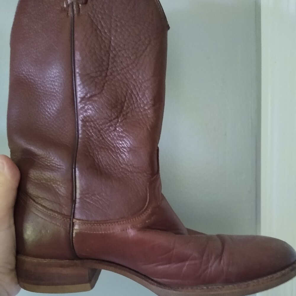 Dan Post Men's Leather Cowboy Boots Brownish Red, 9M or 11W